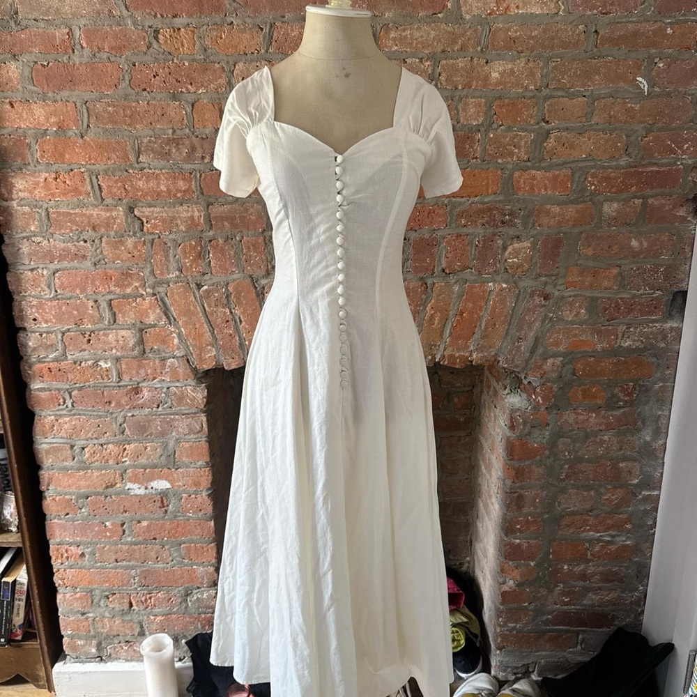Vintage cotton button up dress